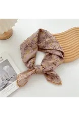 Crochet Trim Floral Scarf