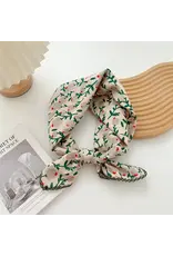 Crochet Trim Floral Scarf