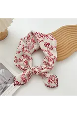 Crochet Trim Floral Scarf