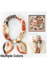 Madge Floral Satin Scarf