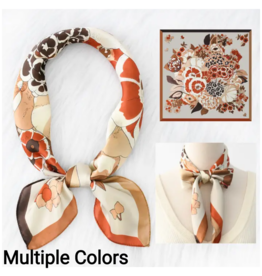 Madge Floral Satin Scarf