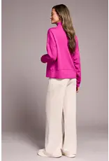 Tribal Tribal Techno Lux Drop Shoulder Funnel Neck Knit Top