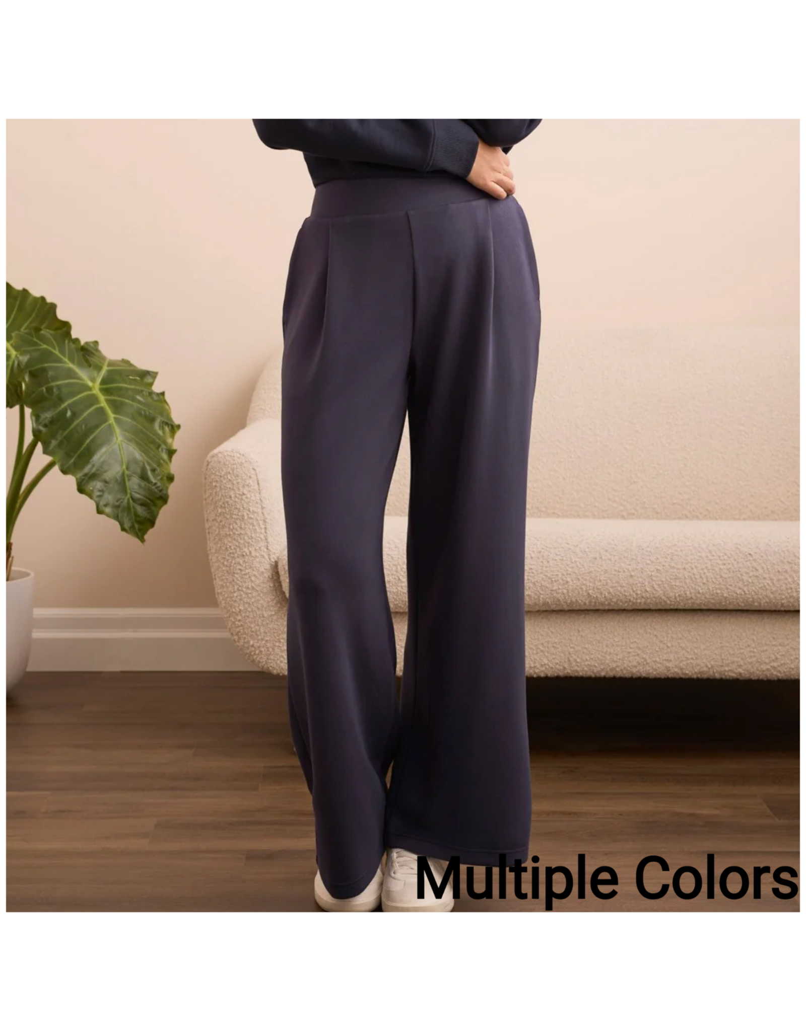 Tribal Tribal Techno Lux Wide Leg Pull-On Pants