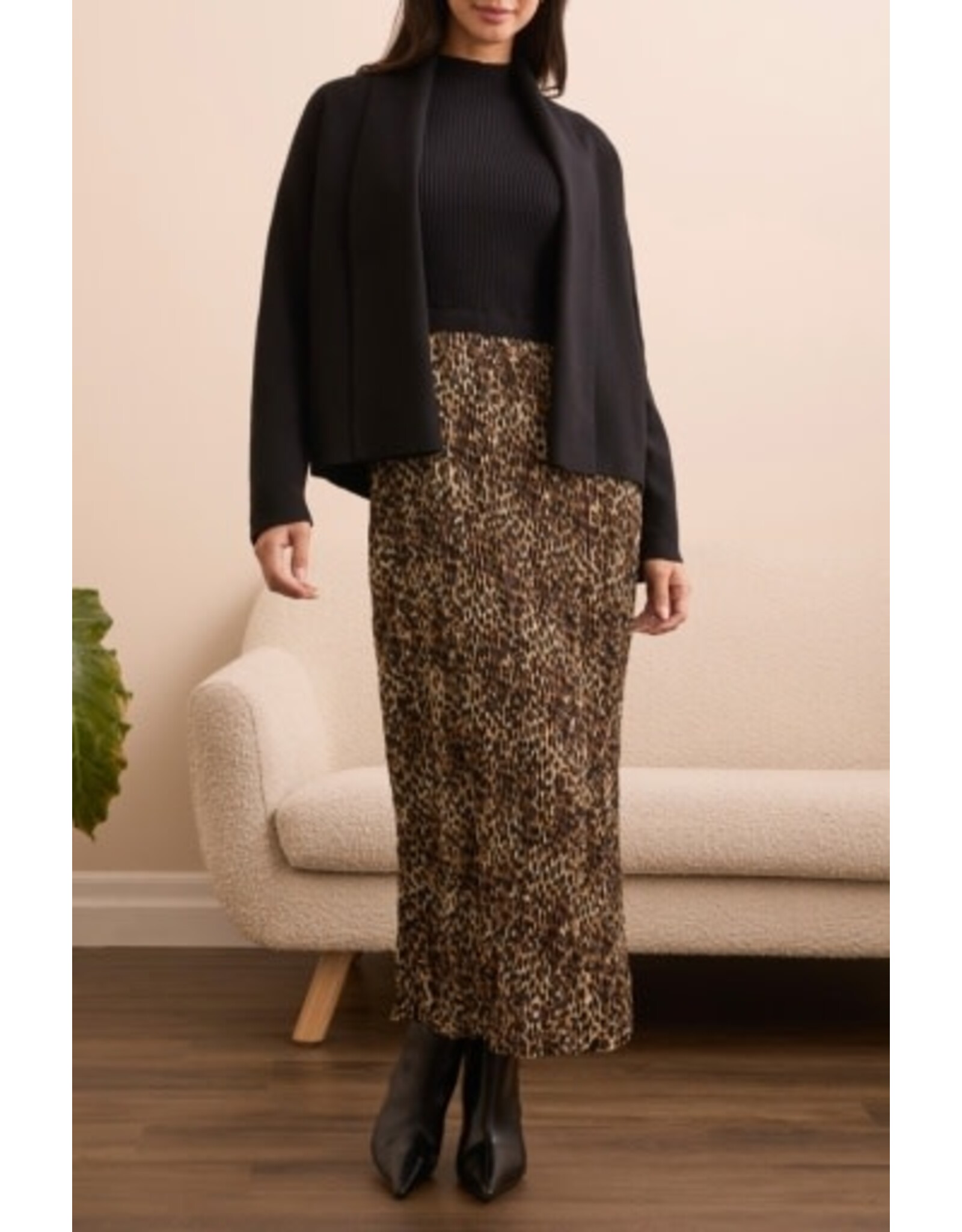 Tribal Tribal Double Knit Shawl Collar Coatigan