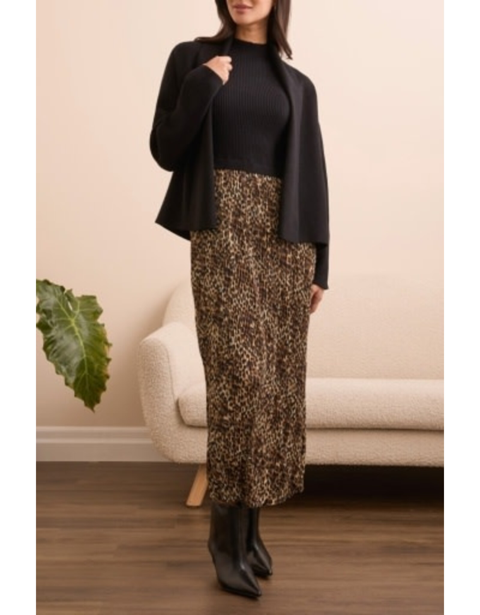 Tribal Tribal Double Knit Shawl Collar Coatigan