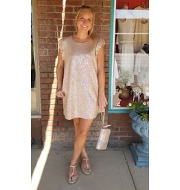 Nixie Metallic Animal Print Dress