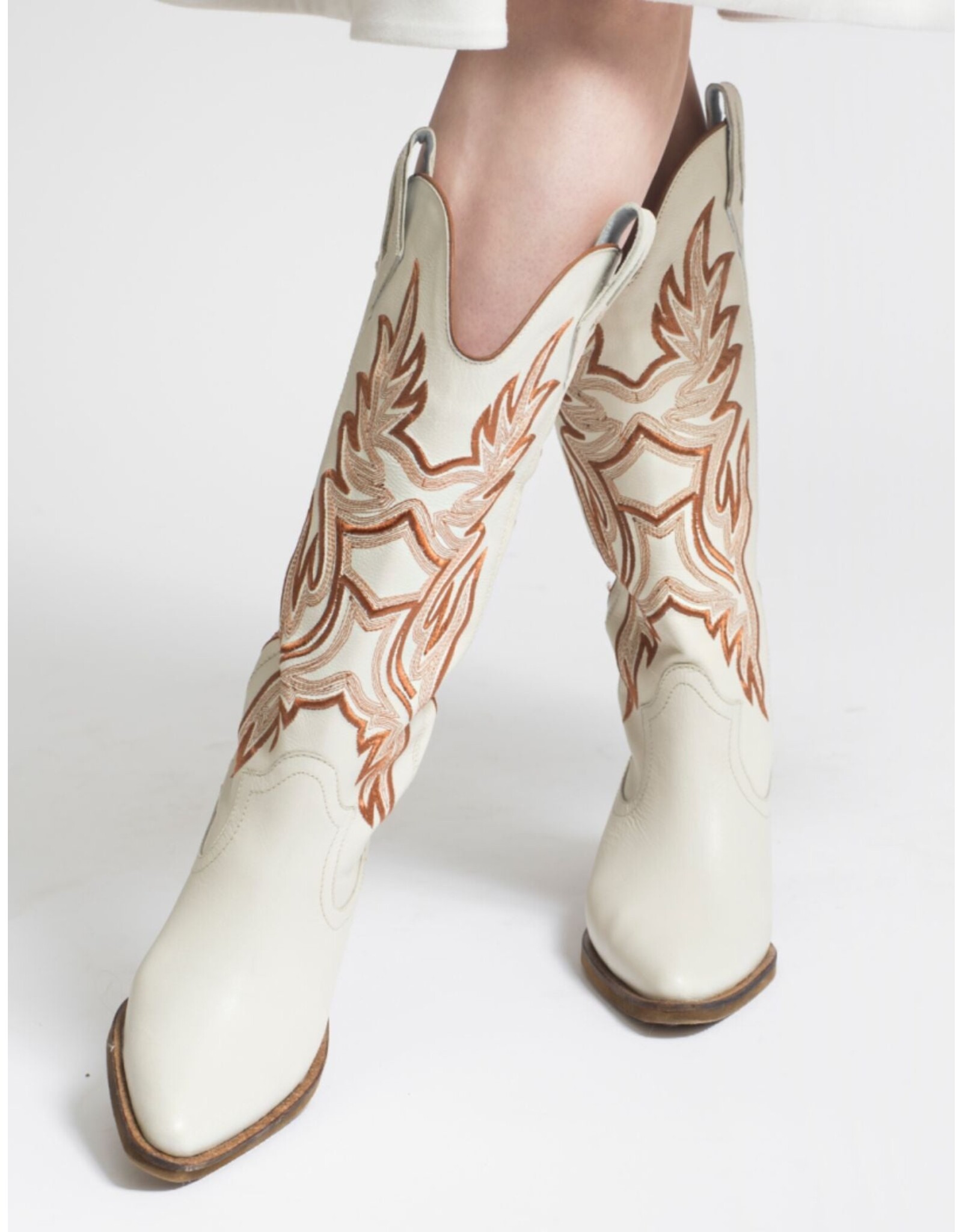 Stivali Dramen Cowboy Boot - Ivory Leather