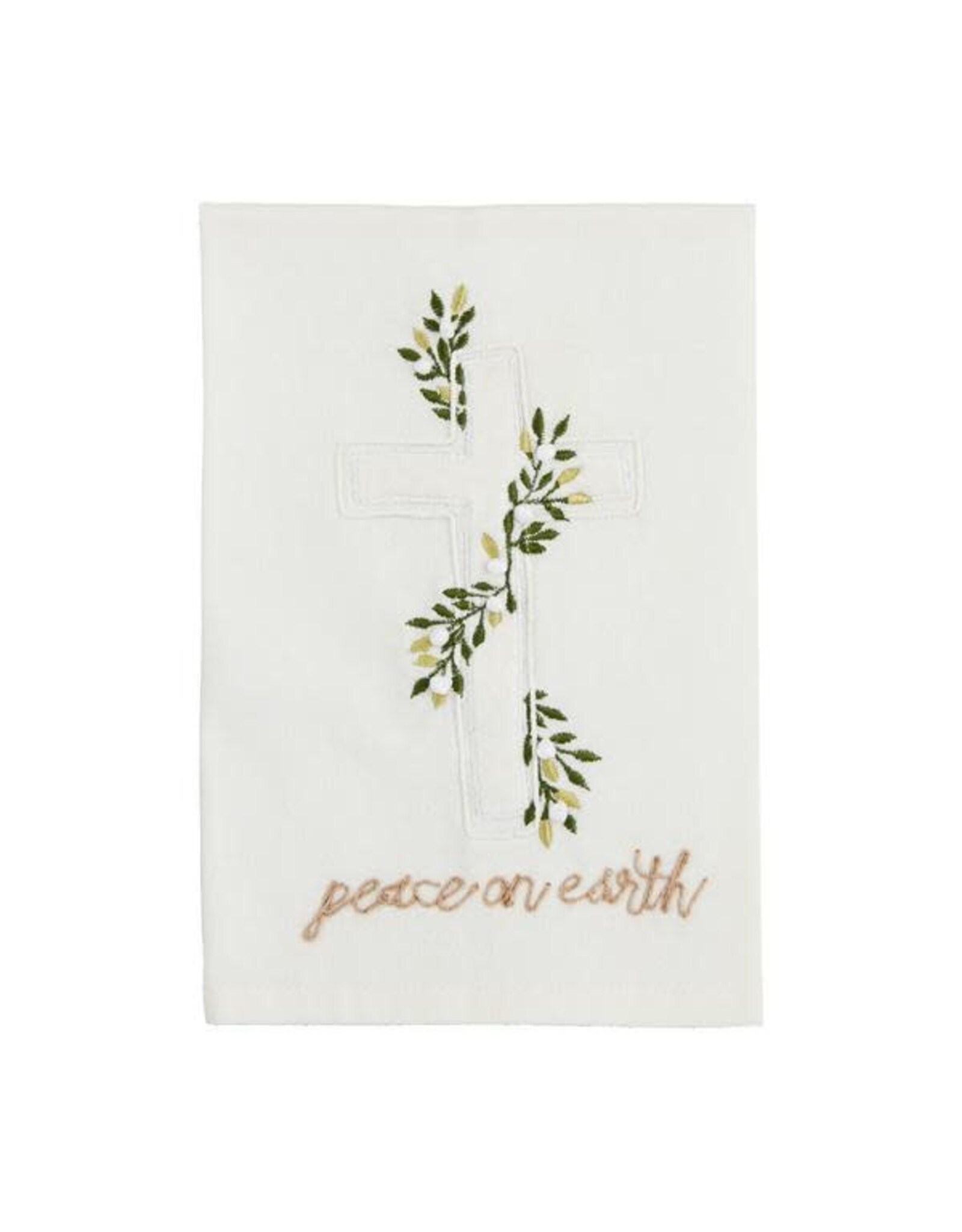 Cross Velvet Applique Towel