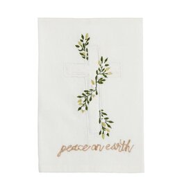 Cross Velvet Applique Towel