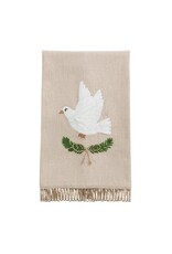 White Dove Embroidered Towel