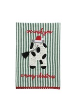 Farm Christmas Cow Towel