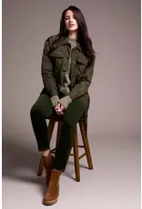 Tribal Tribal Long Quilted Button-Up Jacket with Pockets