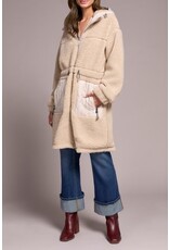 Tribal Tribal Long Sleeve Zip Front Coat with Hood & Lining