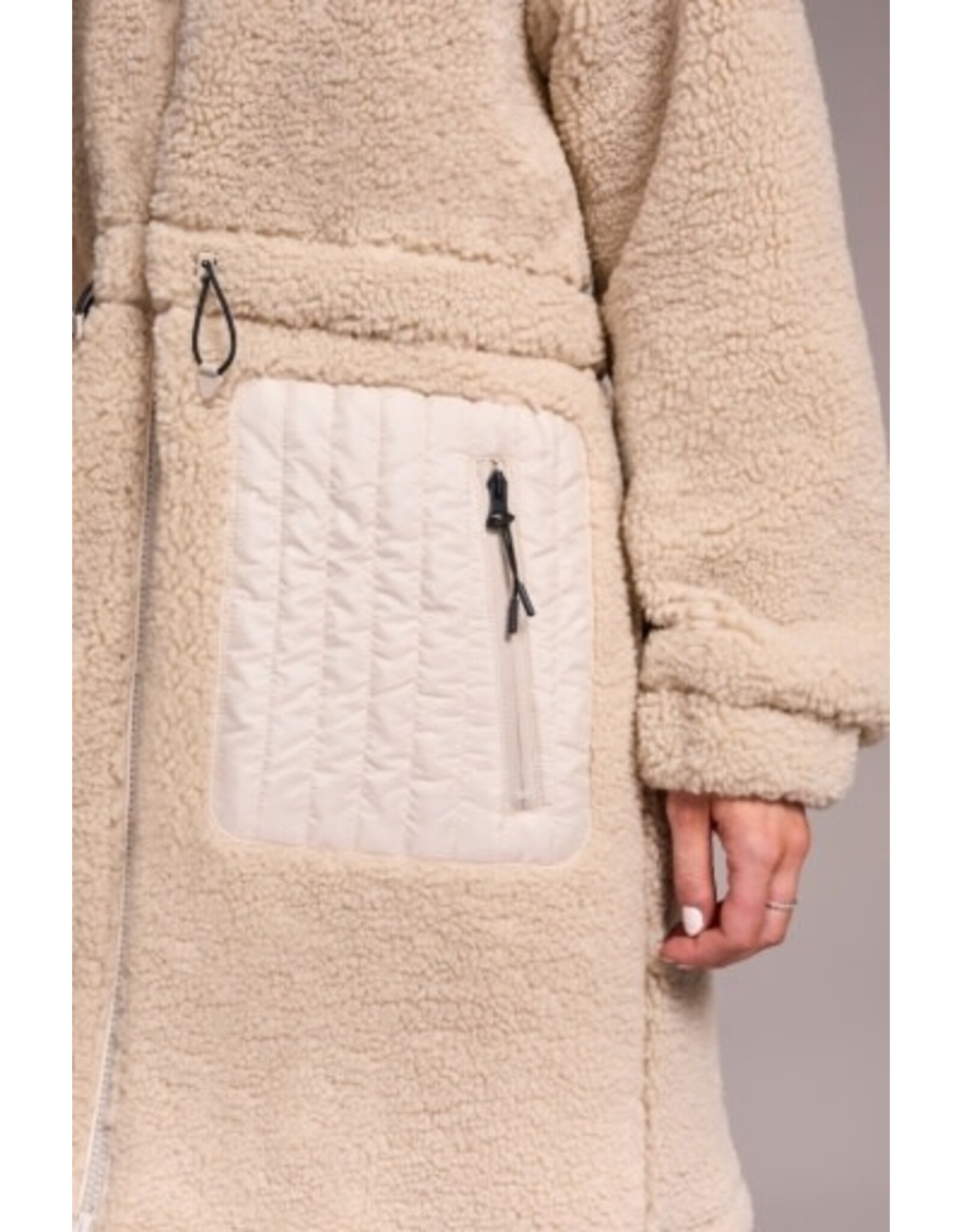 Tribal Tribal Long Sleeve Zip Front Coat with Hood & Lining