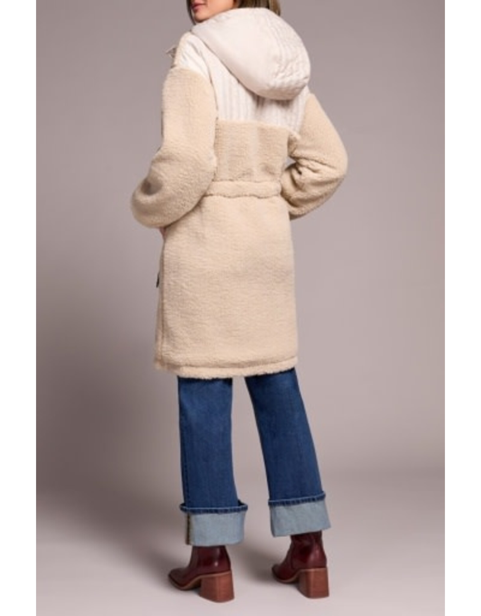 Tribal Tribal Long Sleeve Zip Front Coat with Hood & Lining