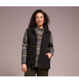 Tribal Tribal Quilted Cotton Long Hooded Vest