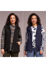 Tribal Tribal Quilted Cotton Long Hooded Vest