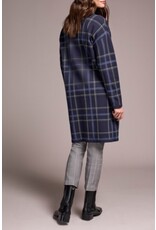 Tribal Tribal Double Knit Long Plaid Coatigan