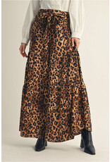 Leo Leopard Print Tiered Pants