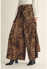 Leo Leopard Print Tiered Pants