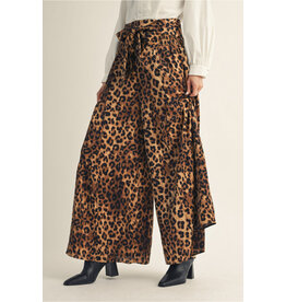 Leo Leopard Print Tiered Pants