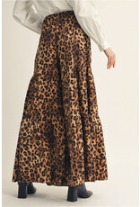 Leo Leopard Print Tiered Pants