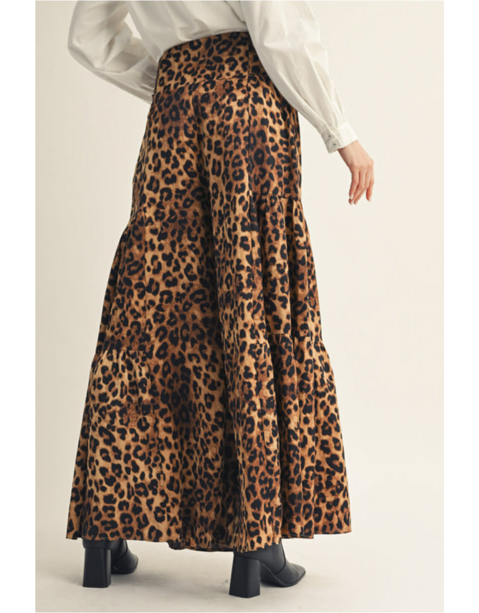 Leo Leopard Print Tiered Pants