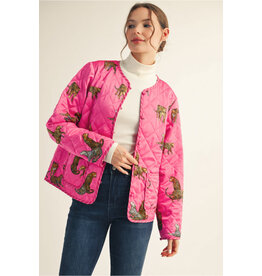 Lenora Hot Pink Leopard Jacket
