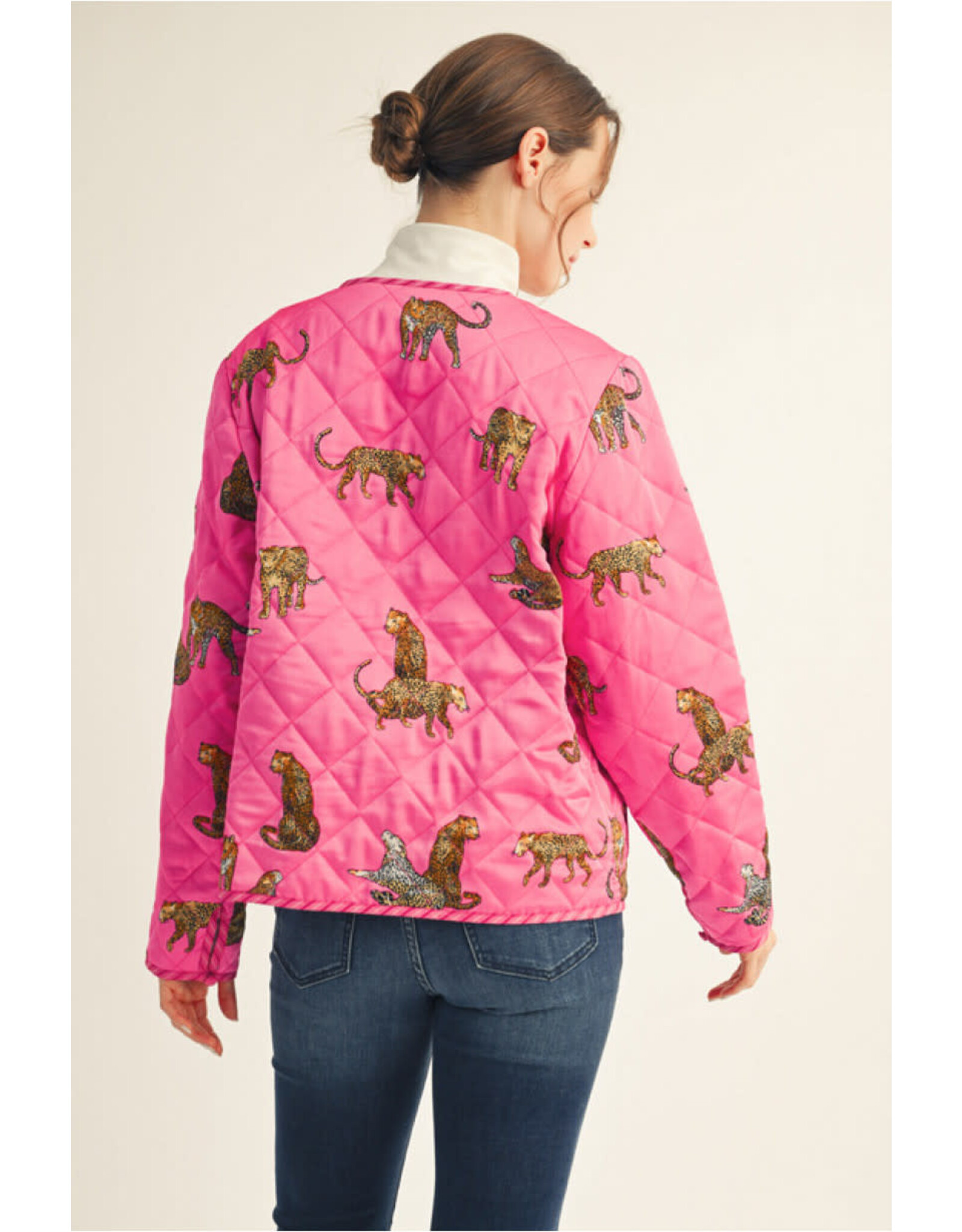 Lenora Hot Pink Leopard Jacket