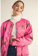 Lenora Hot Pink Leopard Jacket