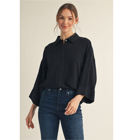Martina 3/4 Sleeve Button Down Top