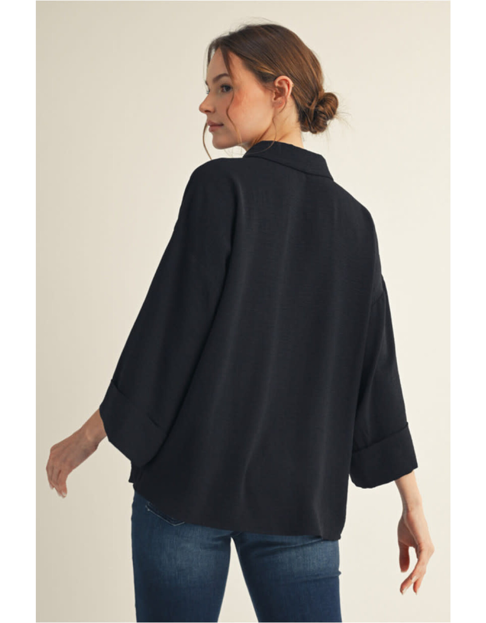 Martina 3/4 Sleeve Button Down Top