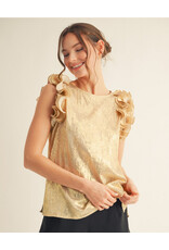 Georgina Metallic Crinkle Top
