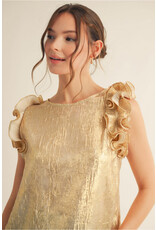Georgina Metallic Crinkle Top