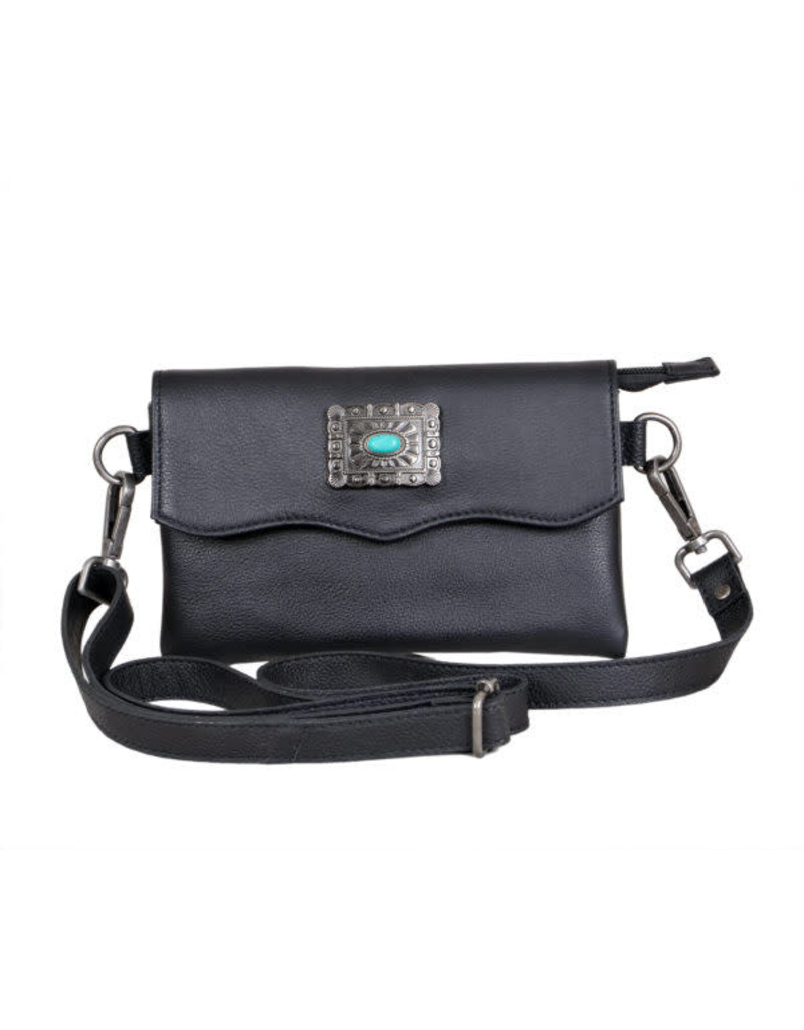 Crossbody Plain Soft Leather With Concho