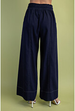 Lorca Wide Leg Pants With Contrast Stitching