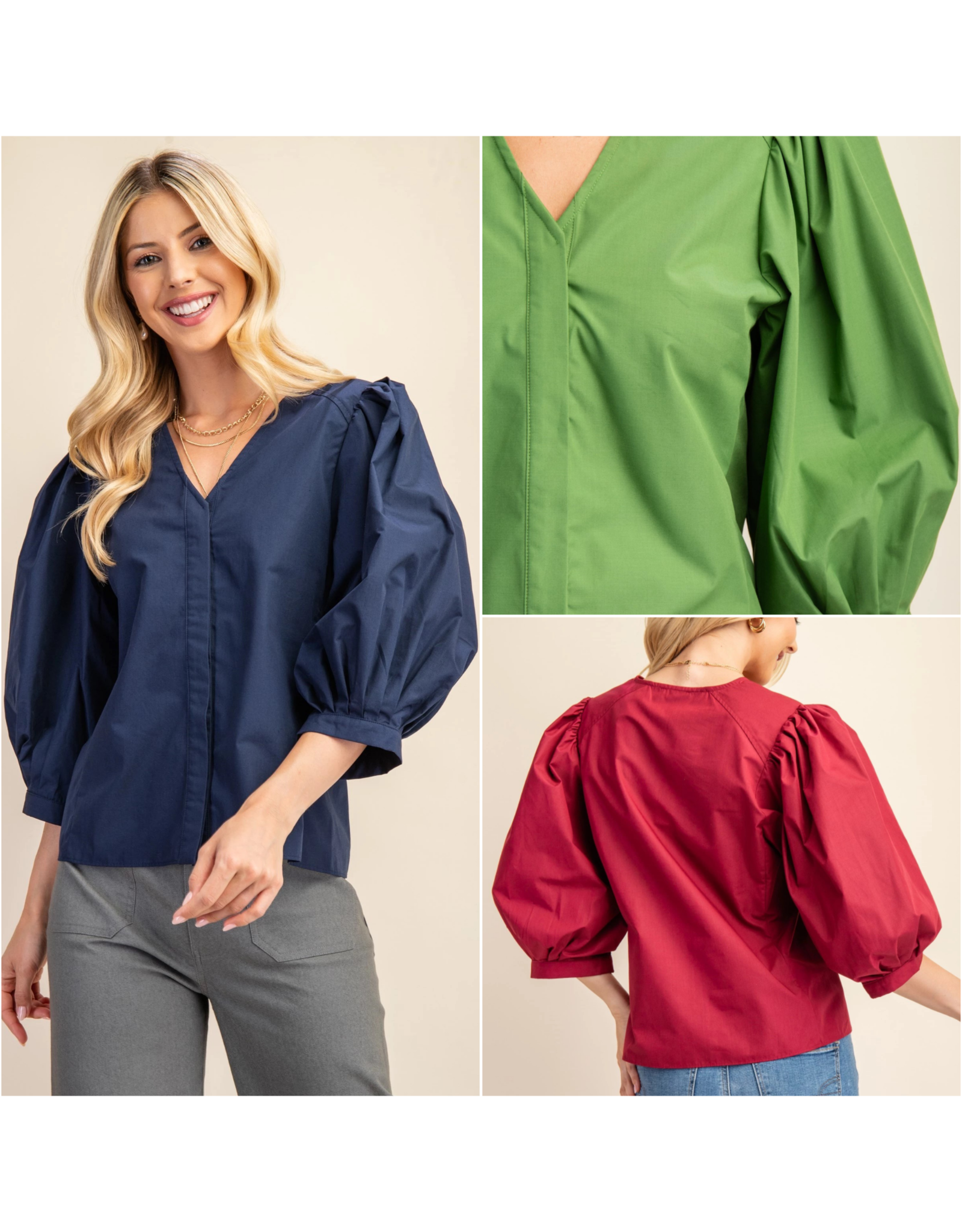 Julieta Bishop Sleeve Blouse