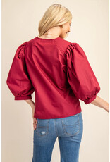 Julieta Bishop Sleeve Blouse