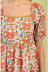 Sefarina Square Neck Floral Print Dress