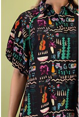 Lucilla Black Print Midi Dress