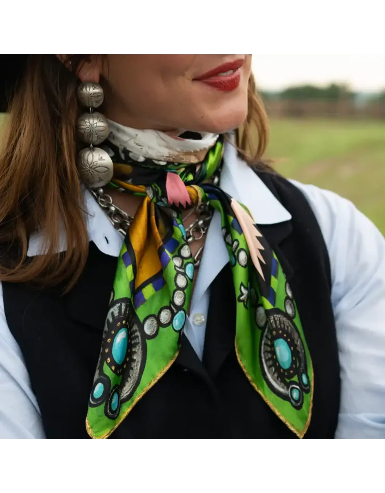 Fringe Scarves Fringe Bull in Bloom Shorty