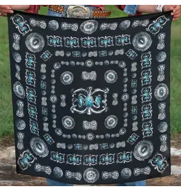 Fringe Scarves Fringe Turqs and Conchos Shorty Black