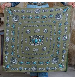Fringe Scarves Fringe Turqs and Conchos Shorty Sage