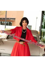 Fringe Scarves Fringe Big Concho Twilly Red Fringe Scarves Fringe Big Concho Twilly Red