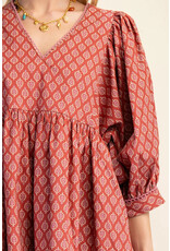 Florencia Mini Dress with Puff Sleeves