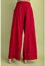 Lorca Wide Leg Pants With Contrast Stitching