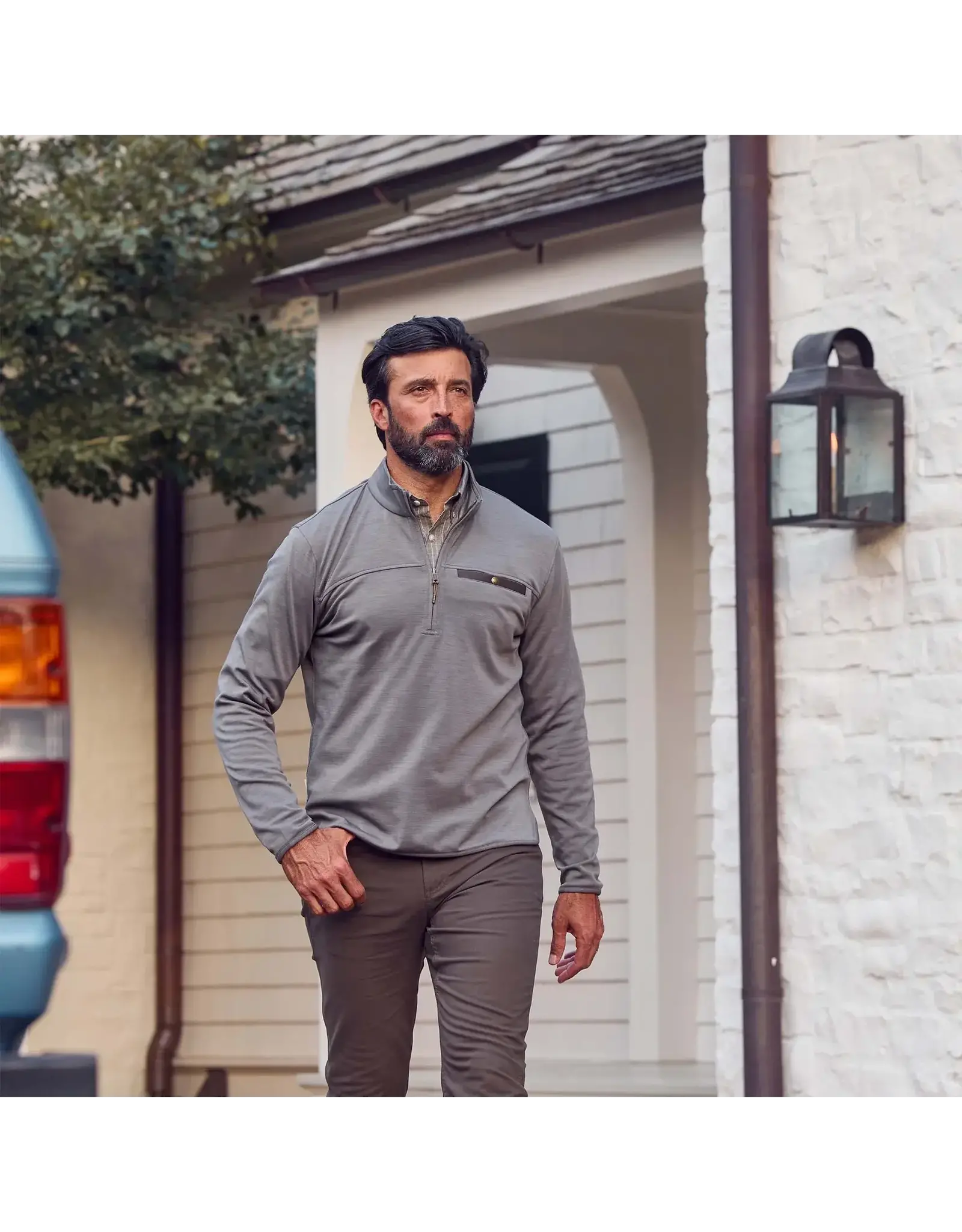 Tom Beckbe Tucker Fleece Quarter Zip Greystone