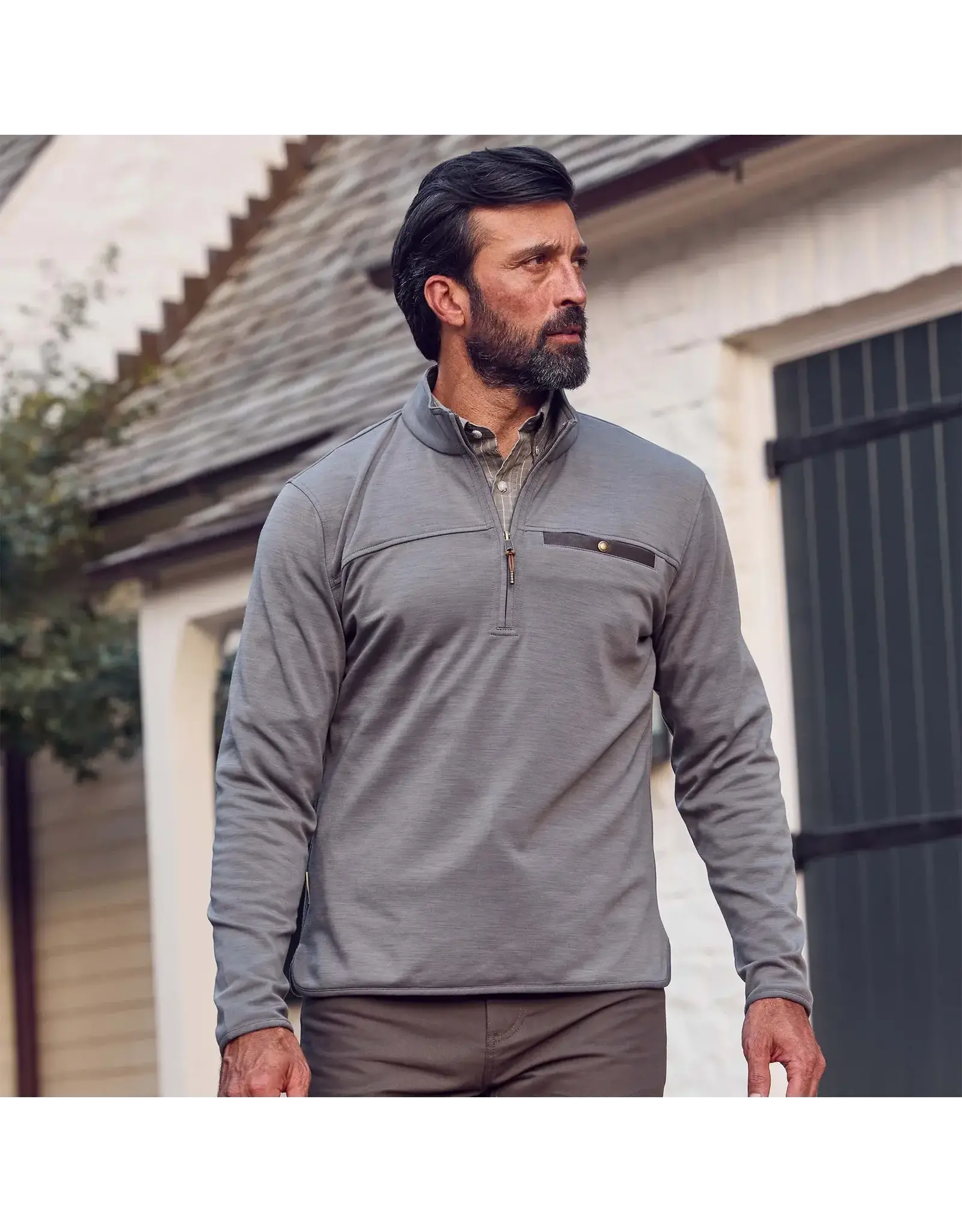 Tom Beckbe Tucker Fleece Quarter Zip Greystone