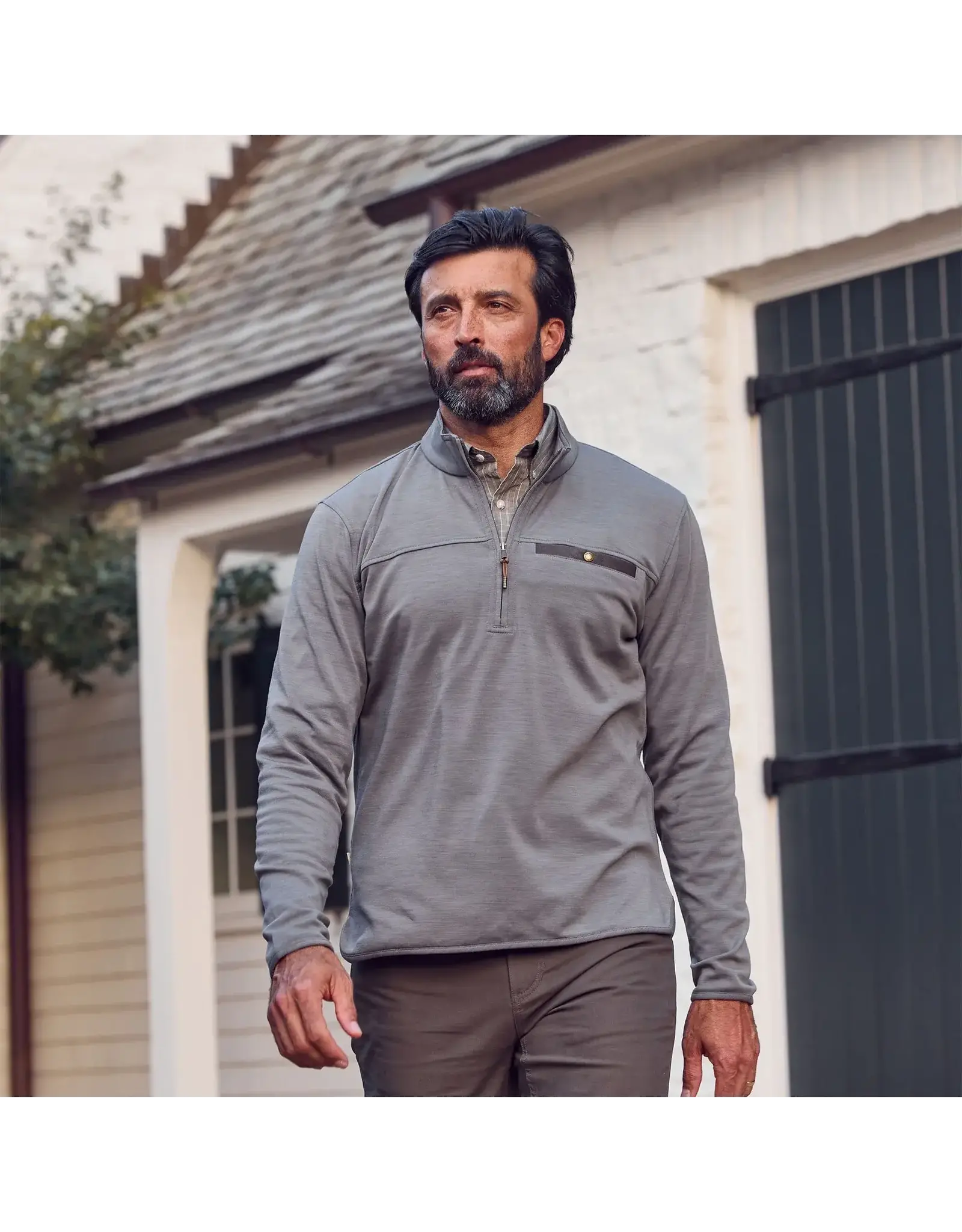 Tom Beckbe Tucker Fleece Quarter Zip Greystone