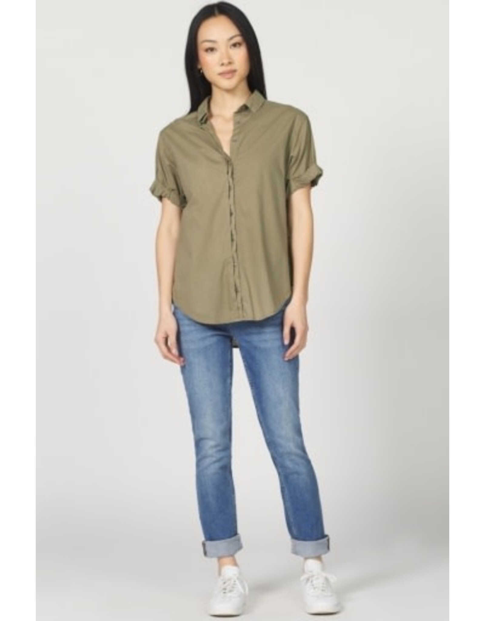 Dear John Denim Dear John Benning Poplin Shirt Vetiver